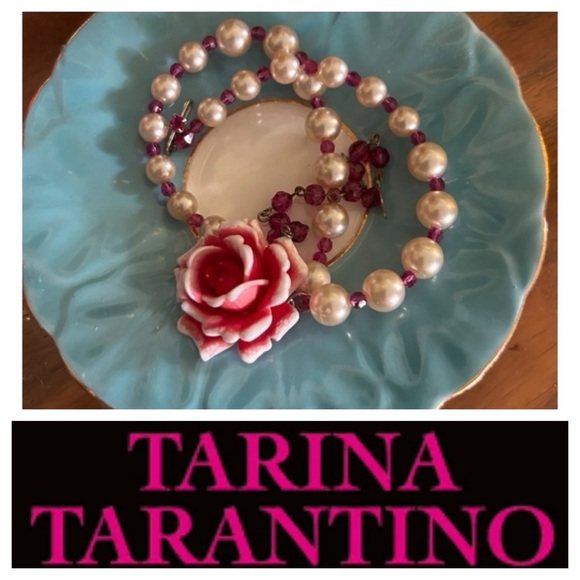 Tarina Tarantino Jewelry - Vintage Carved Rose Choker Necklace